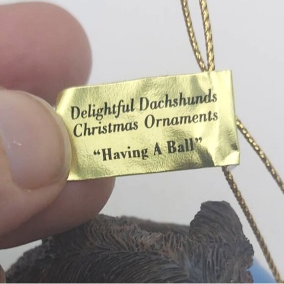Danbury Mint Delightful Dachshunds Christmas Ornaments Set of 3 Original Box - Picture 10 of 12